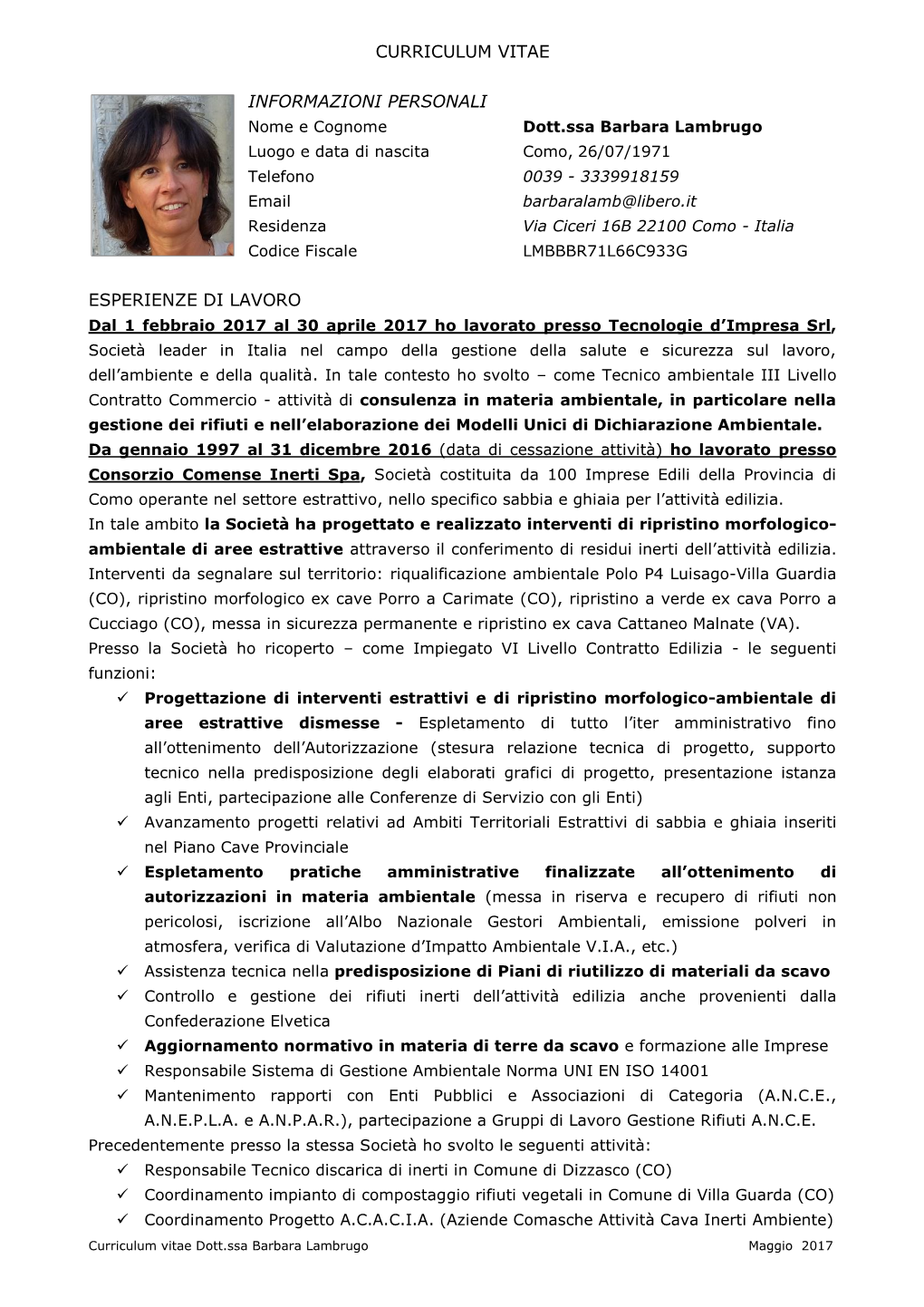 Curriculum Vitae Mante