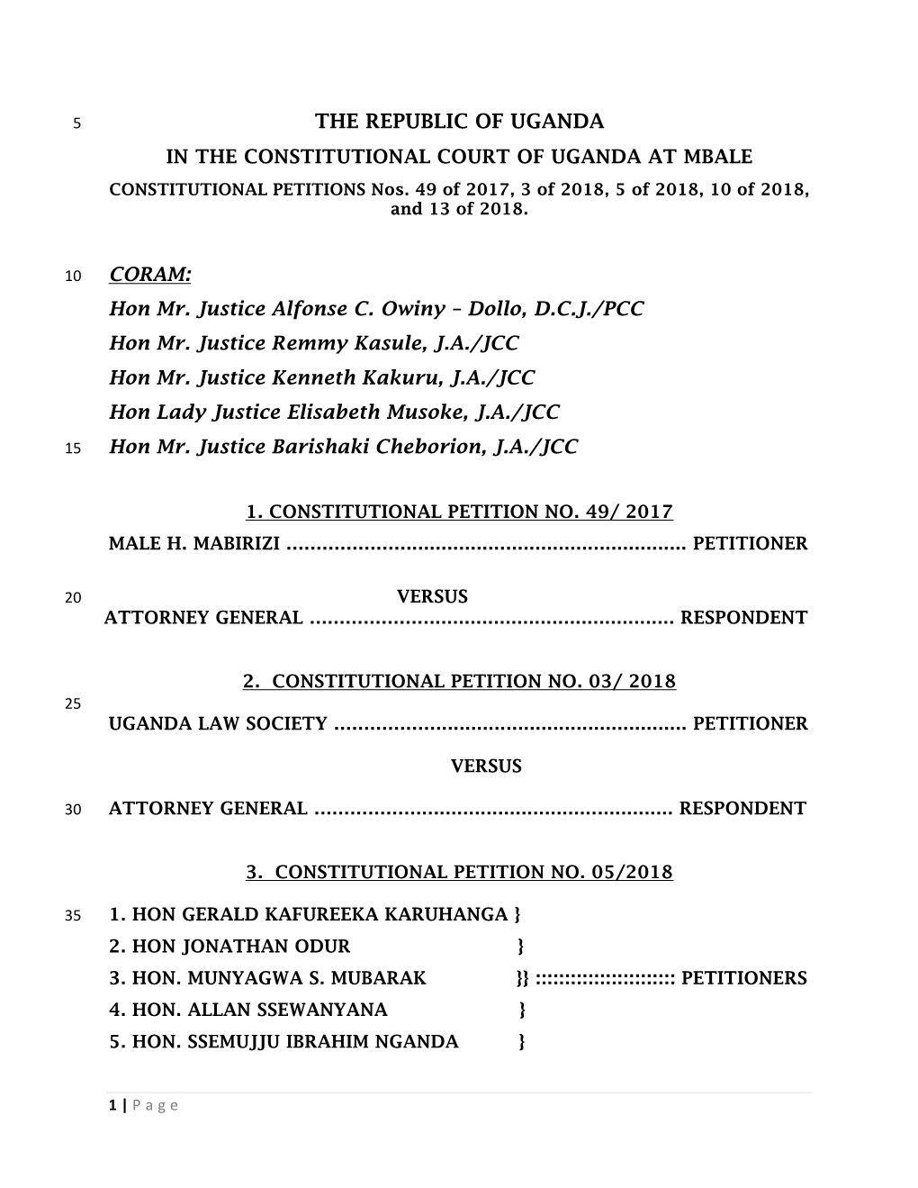 Age Limit Judgment Mbale 2018