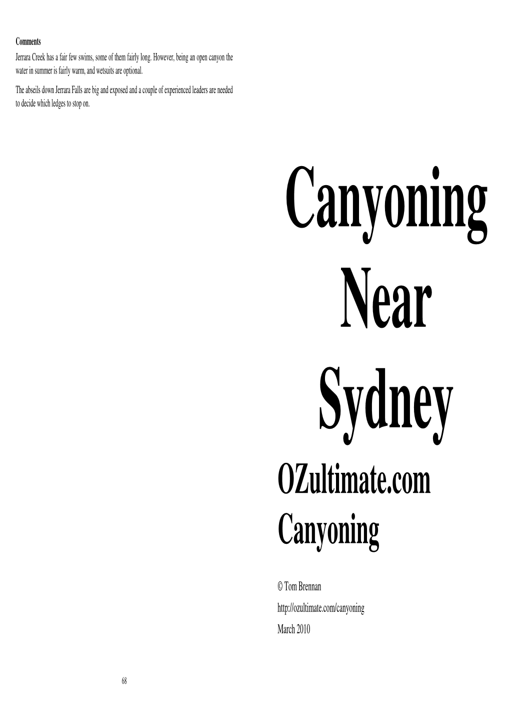 Ozultimate.Com Canyoning