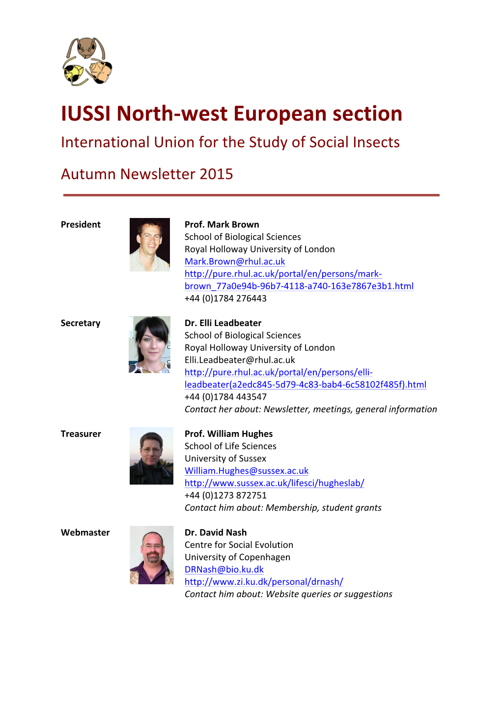 IUSSI North-‐West European Section