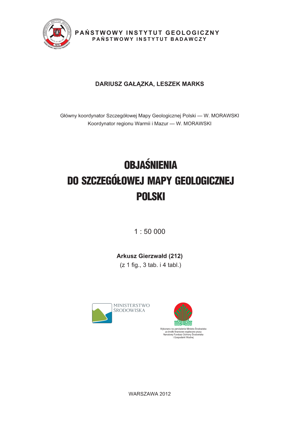 Objaœnienia Do Szczegółowej Mapy Geologicznej Polski