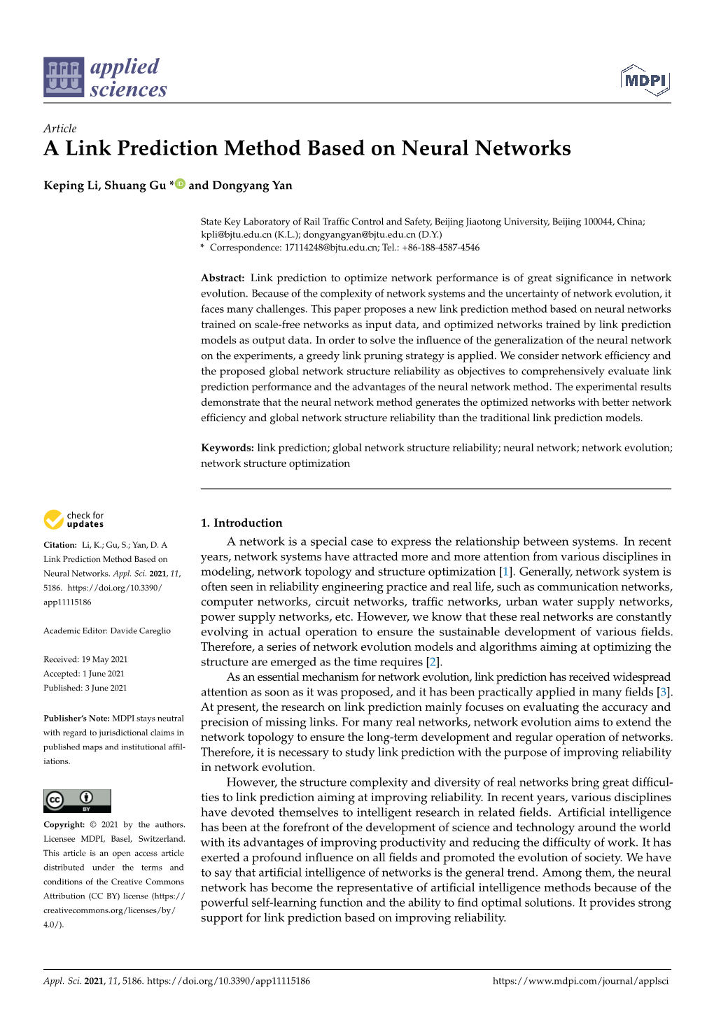 A Link Prediction Method Based on Neural Networks