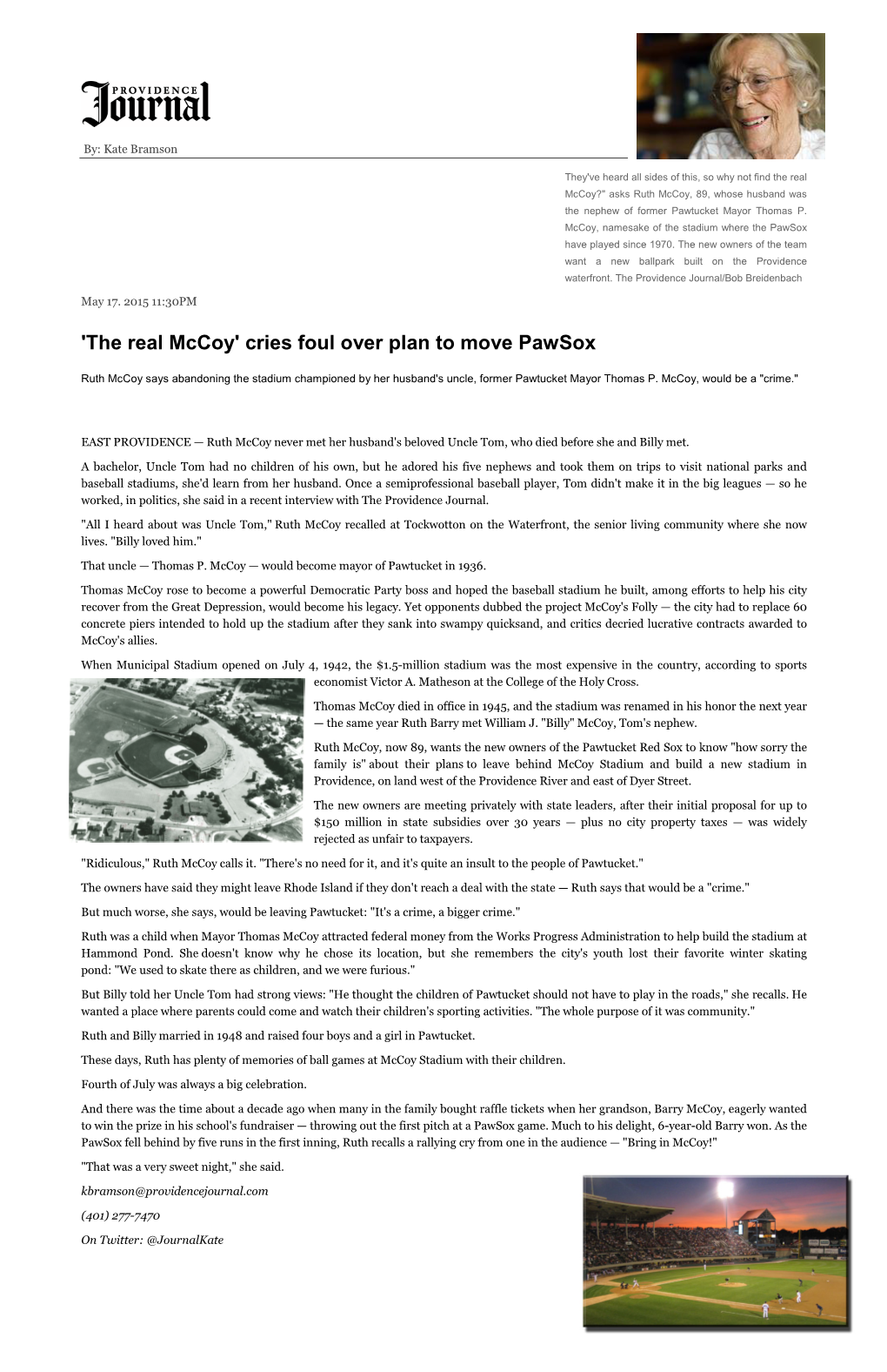 Mccoy Stadium Article