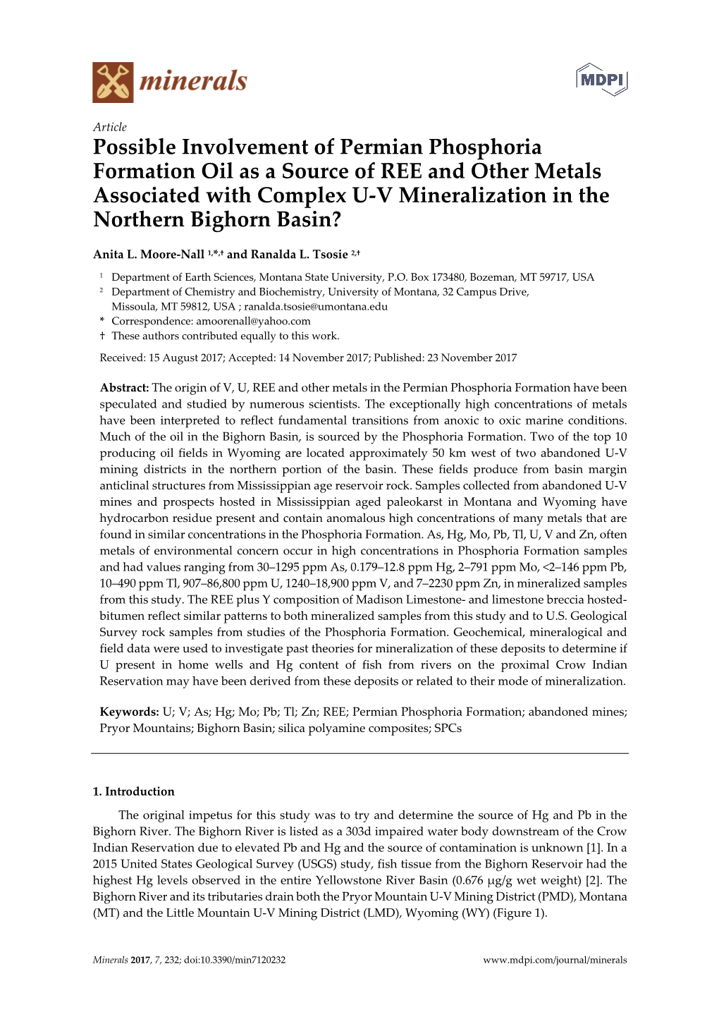 Possible Involvement of Permian Phosphoria Formation Oil As A