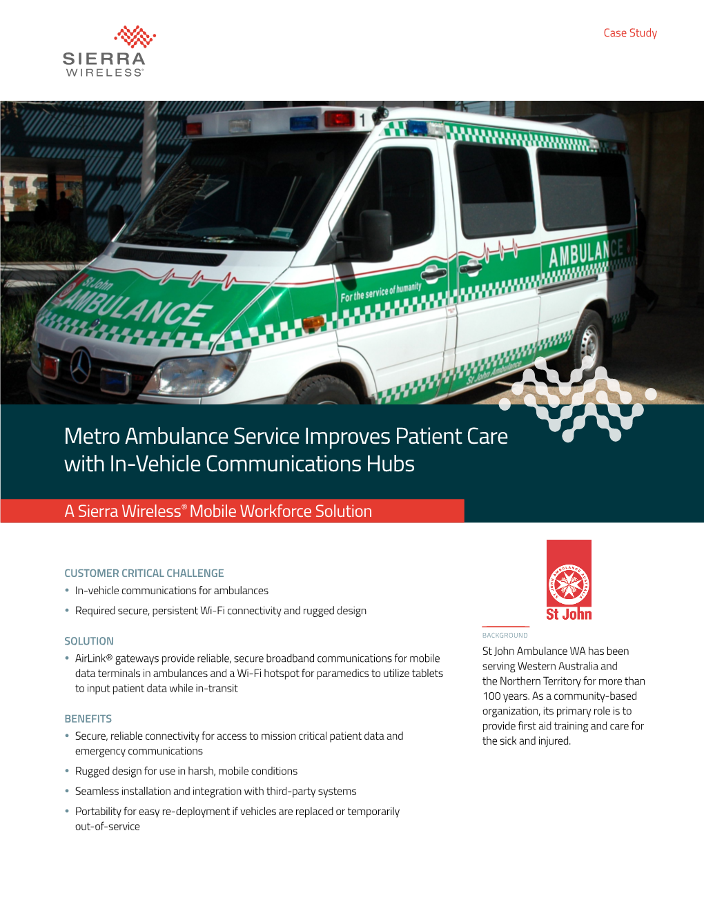 Metro Ambulance Service Improves Patient Care with In-Vehicle Communications Hubs