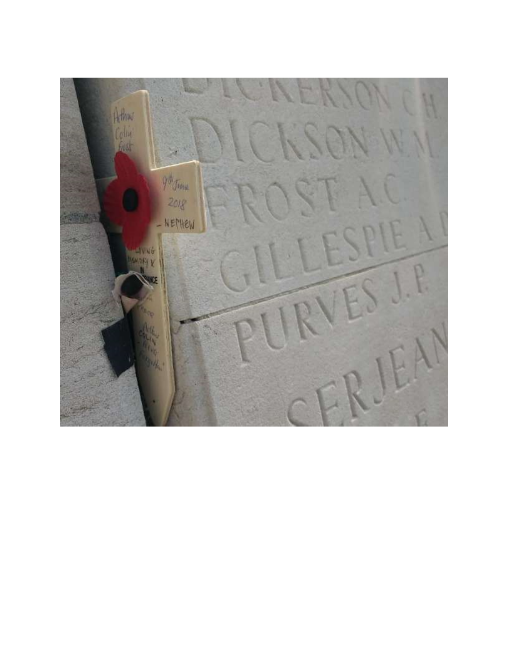 COXA Soldiers Commemorated at Thiepval