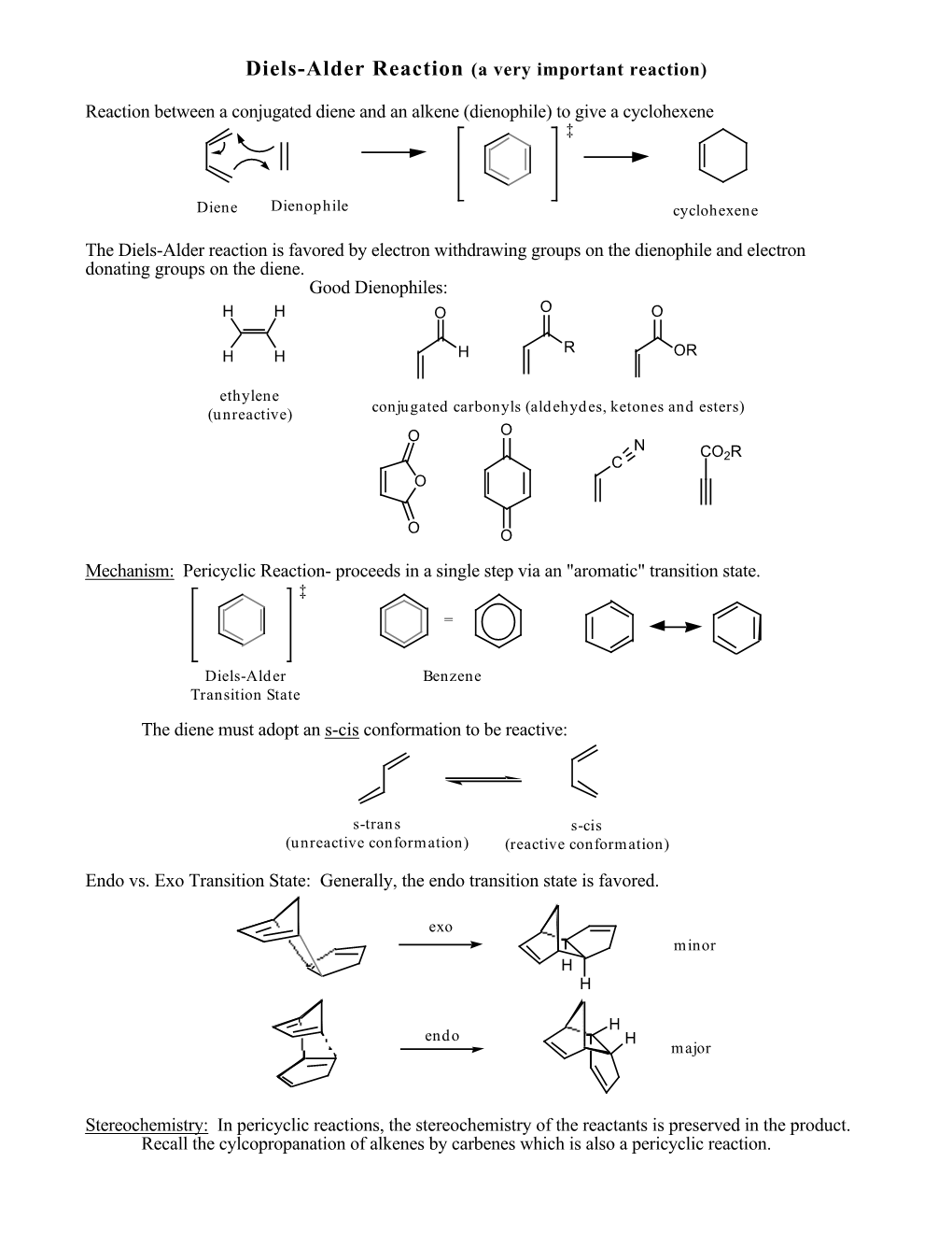 Diels-Alder Reaction (A Very Important Reaction)