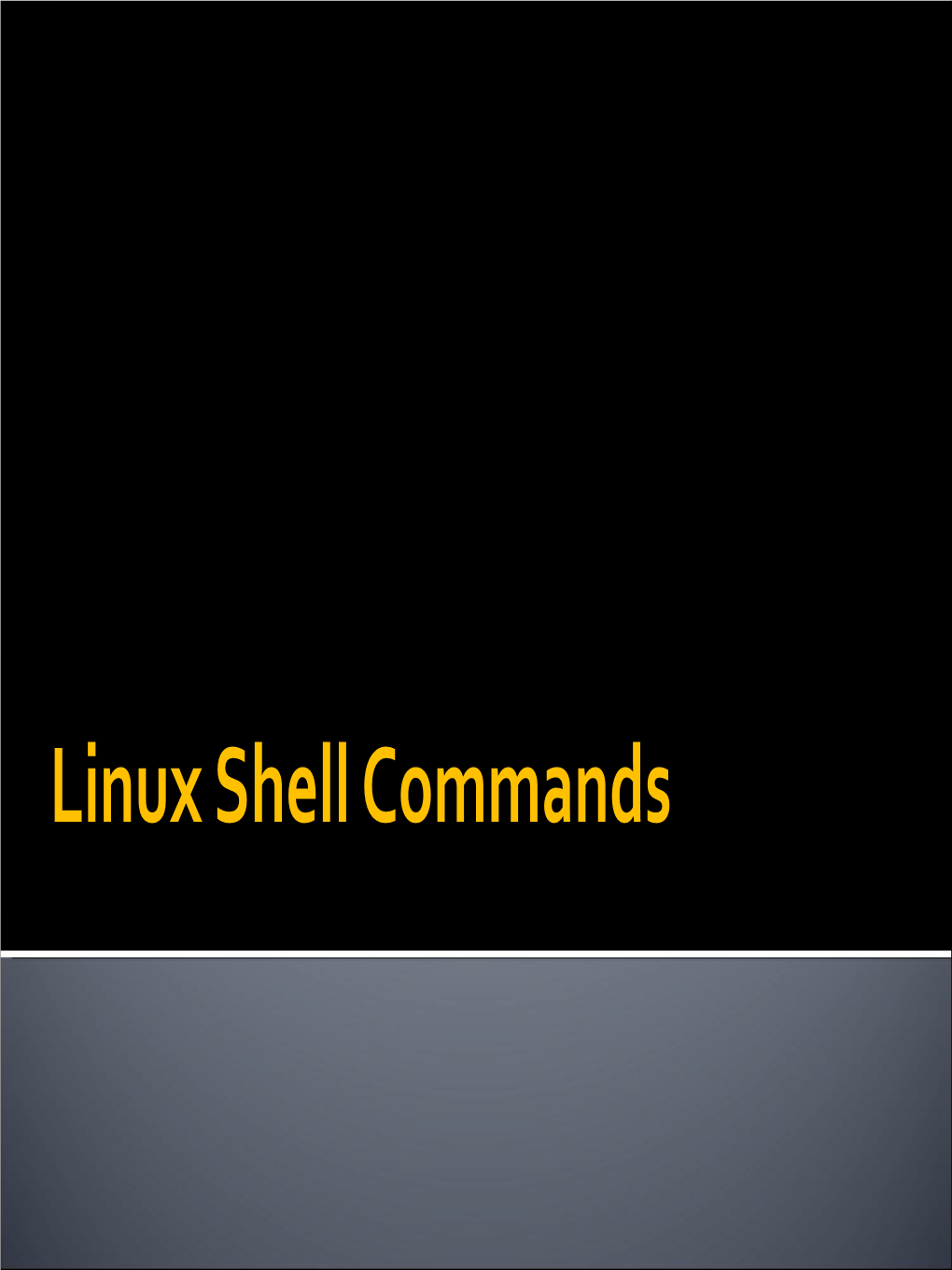 Linux Shell Commands Introduction