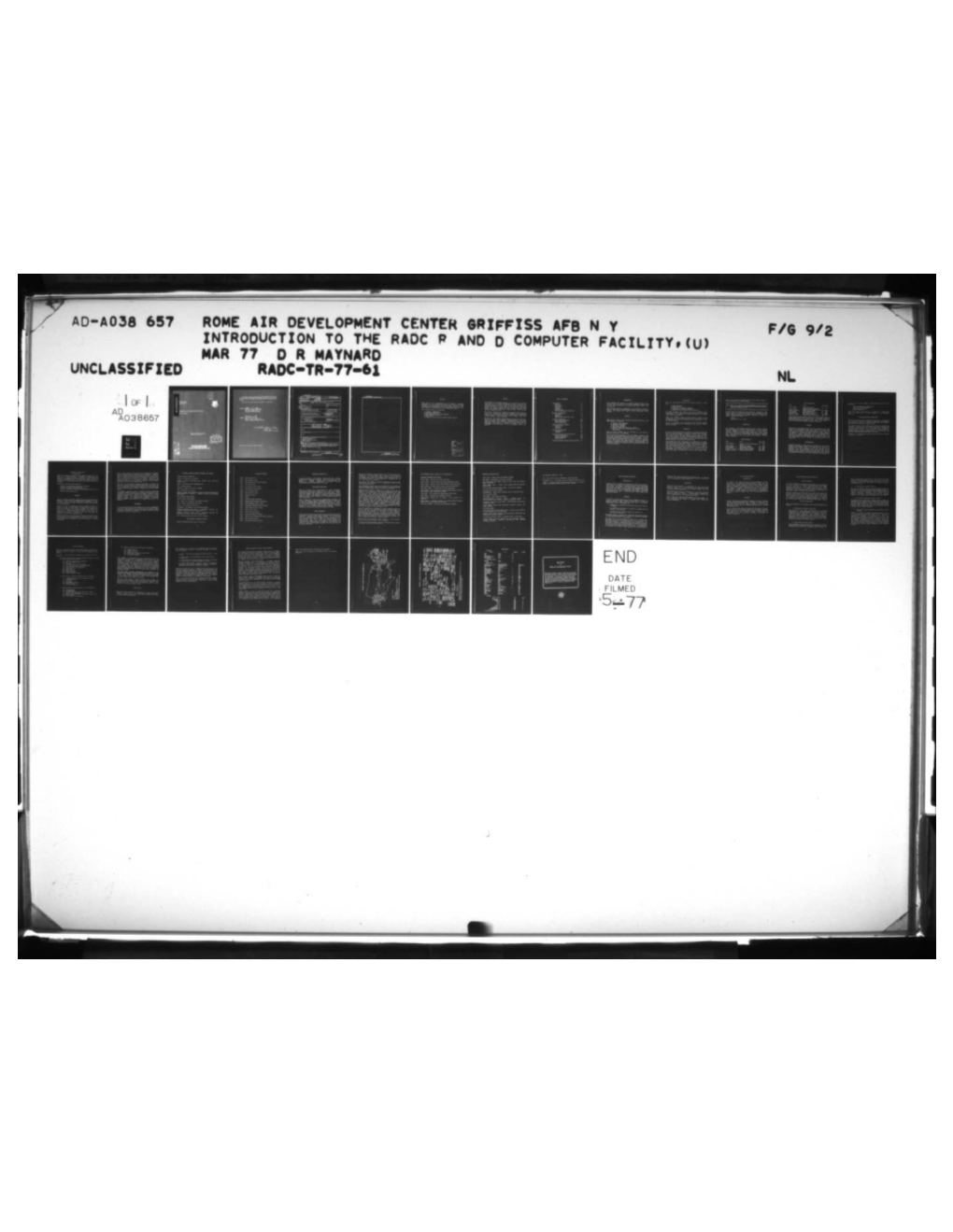 Introduction to the RADC R and D Computer Facility