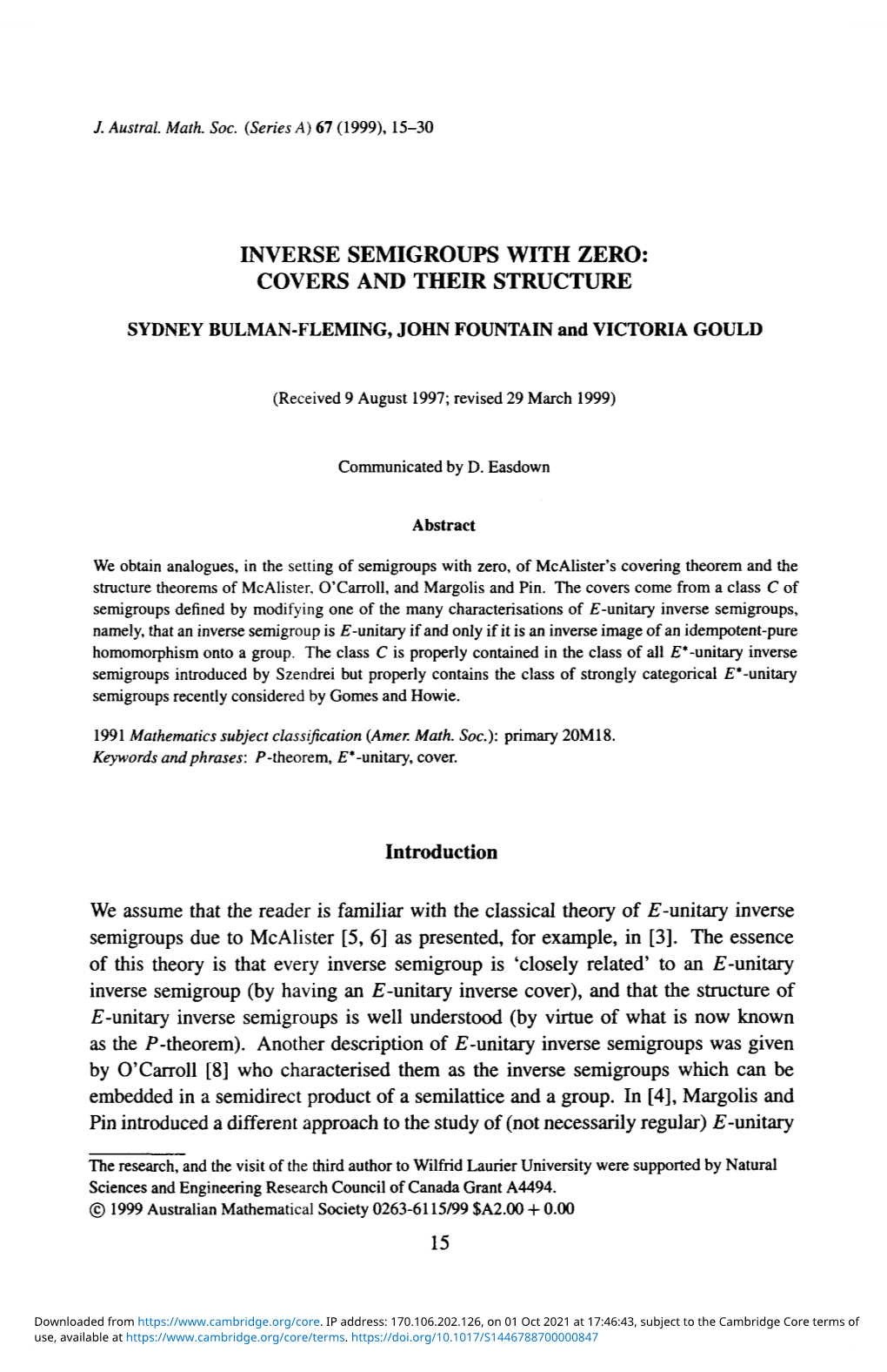 Inverse Semigroups with Zero: Covers and Their Structure