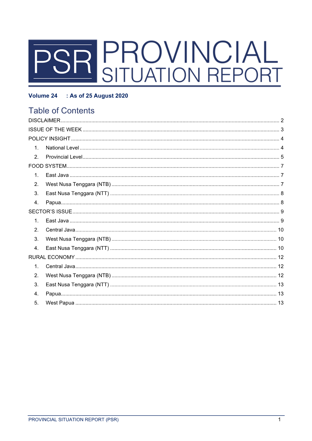 Table of Contents DISCLAIMER