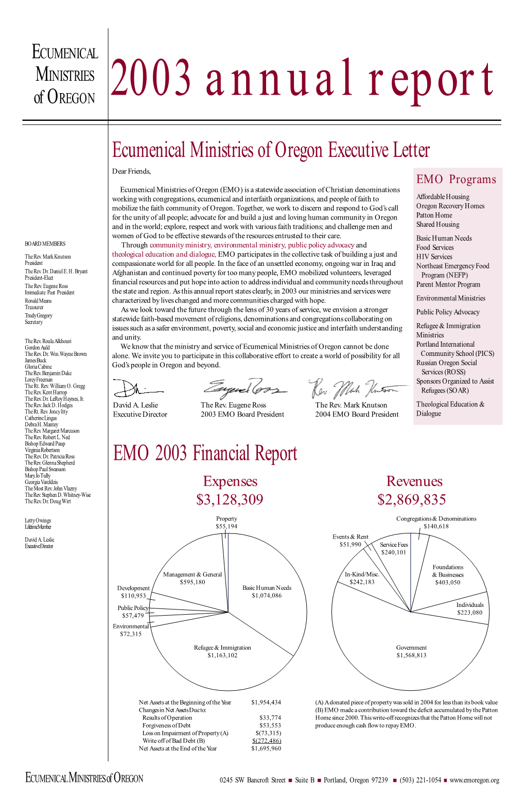 2003 EMO Annual Report