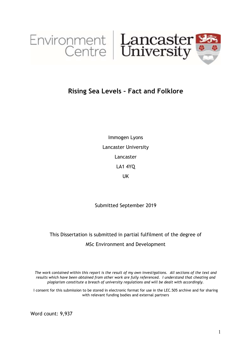 Rising Sea Levels – Fact and Folklore
