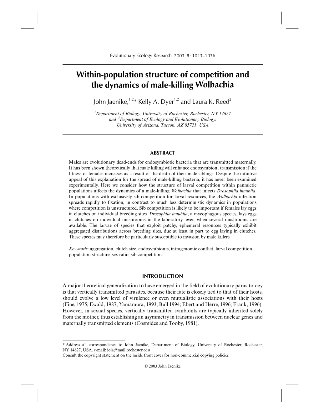 Within-Population Structure of Competition and the Dynamics of Male-Killing Wolbachia