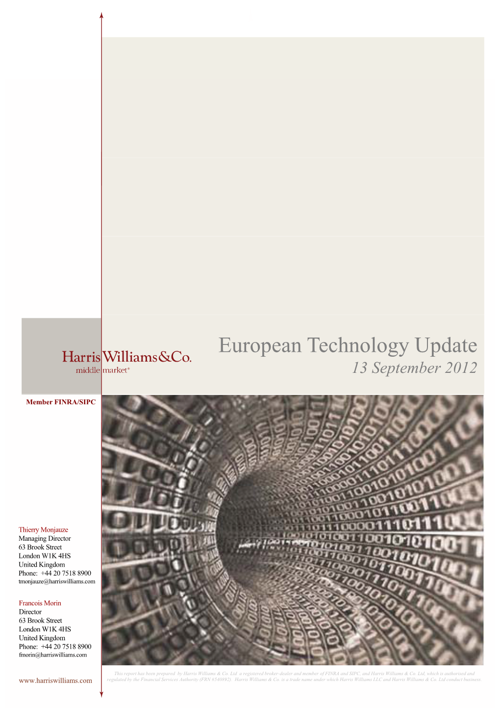 European Technology Update 13 September 2012