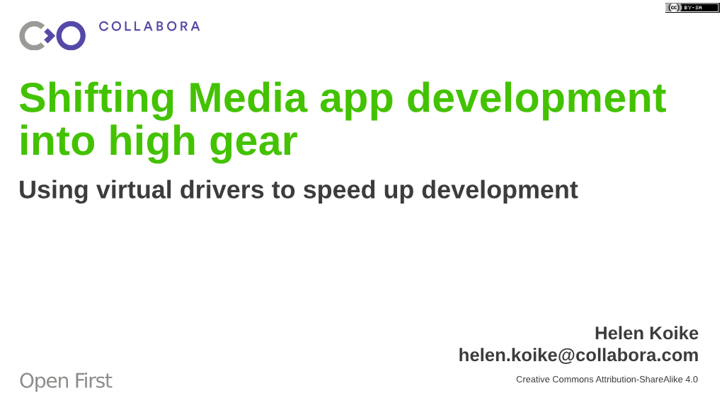 Shifting Media App Development Into High Gear Using Virtual Drivers to Speed up Development