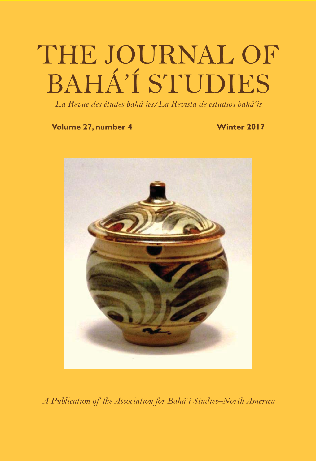 The Journal of Bahá'í Studies