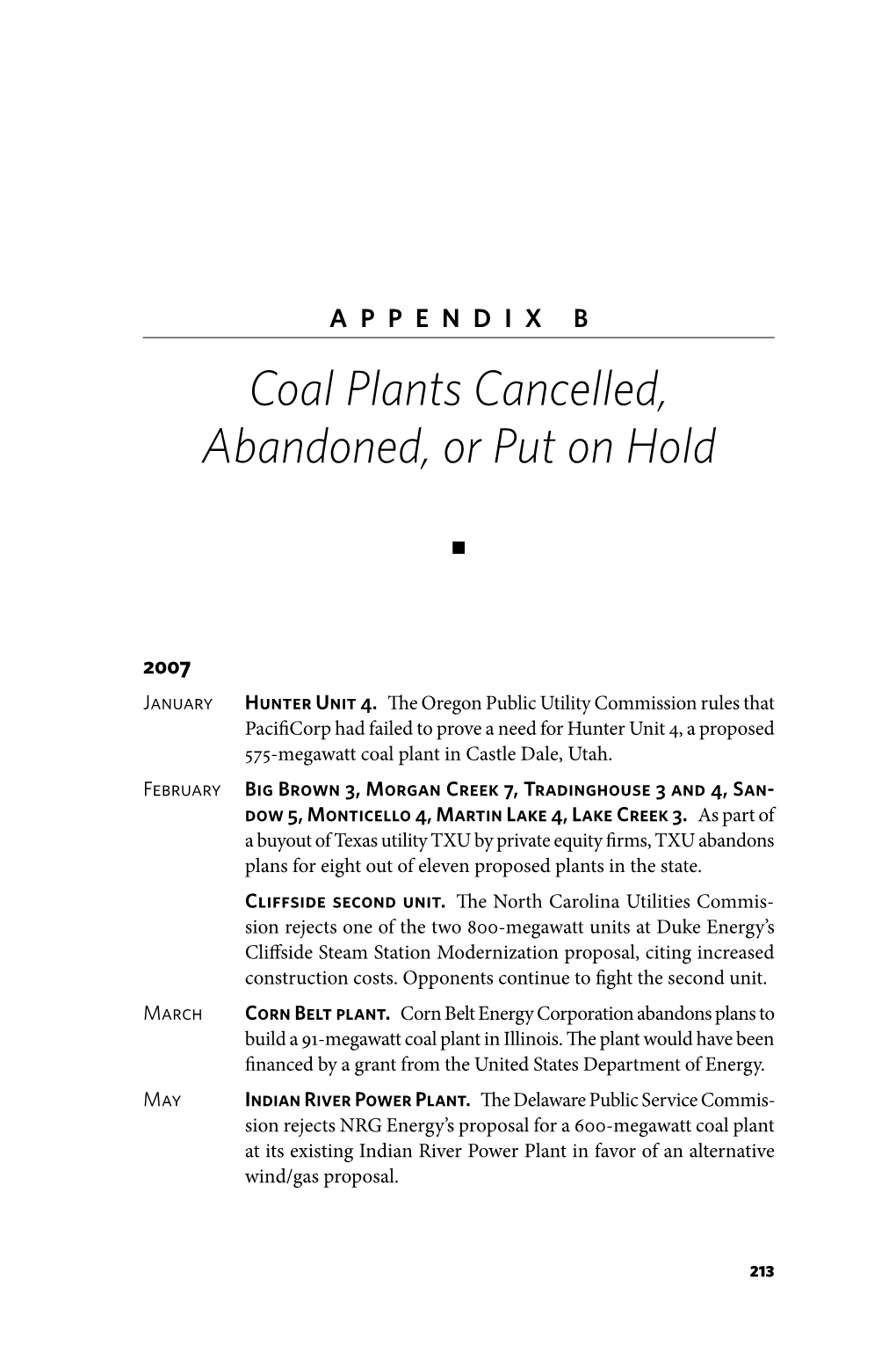 Coal Plants Cancelled, Abandoned, Or Put on Hold