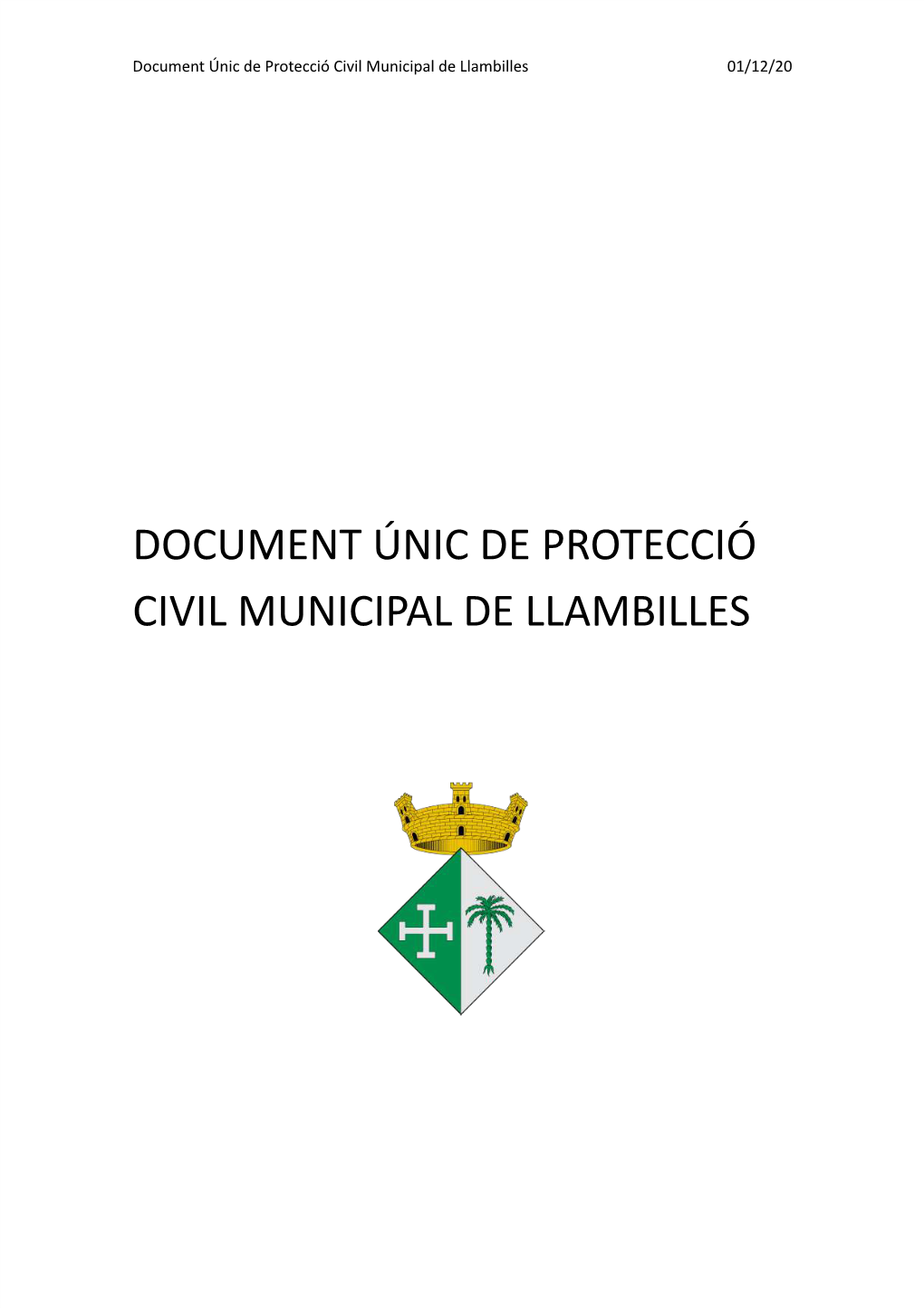 Document Únic De Protecció Civil Municipal De Llambilles 01/12/20