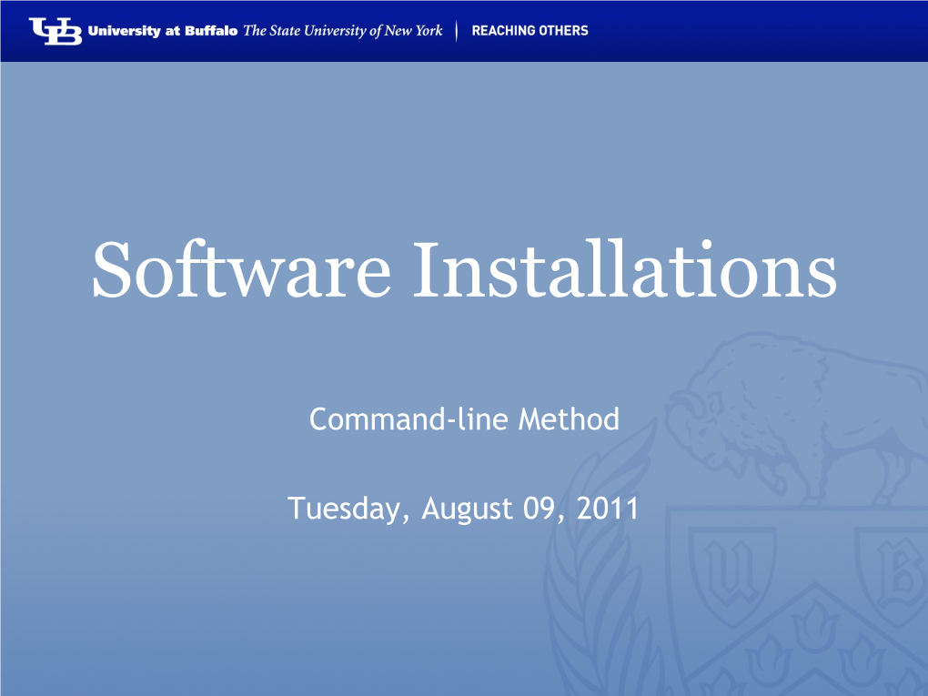 Software Installations