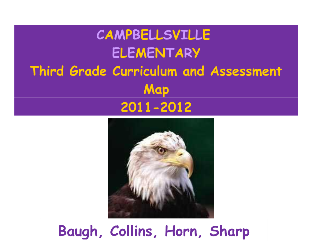 Third Grade Curriculum and Assessment Map