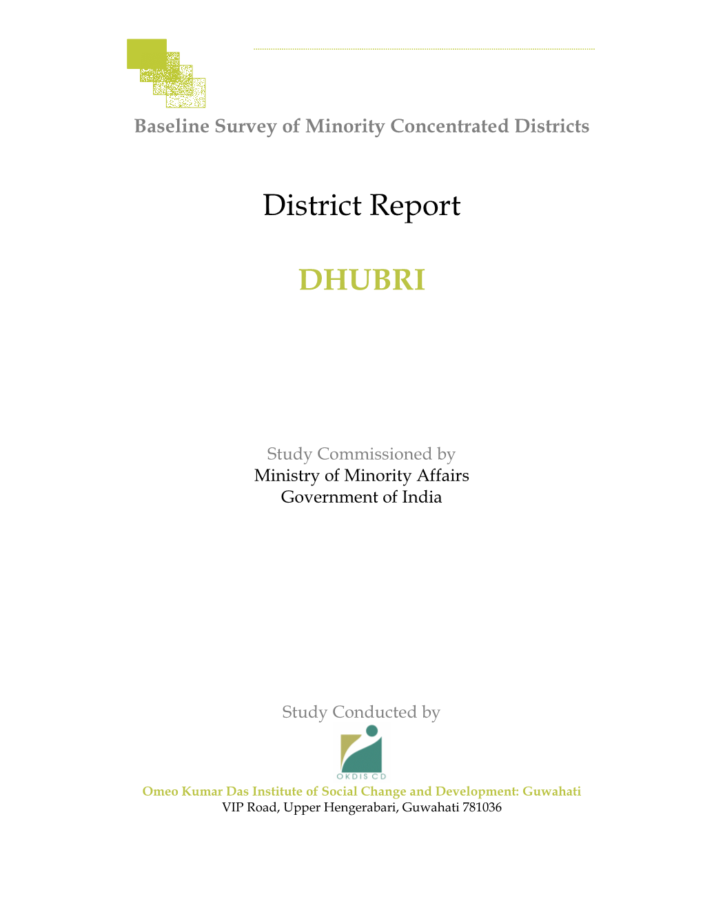 District Report DHUBRI