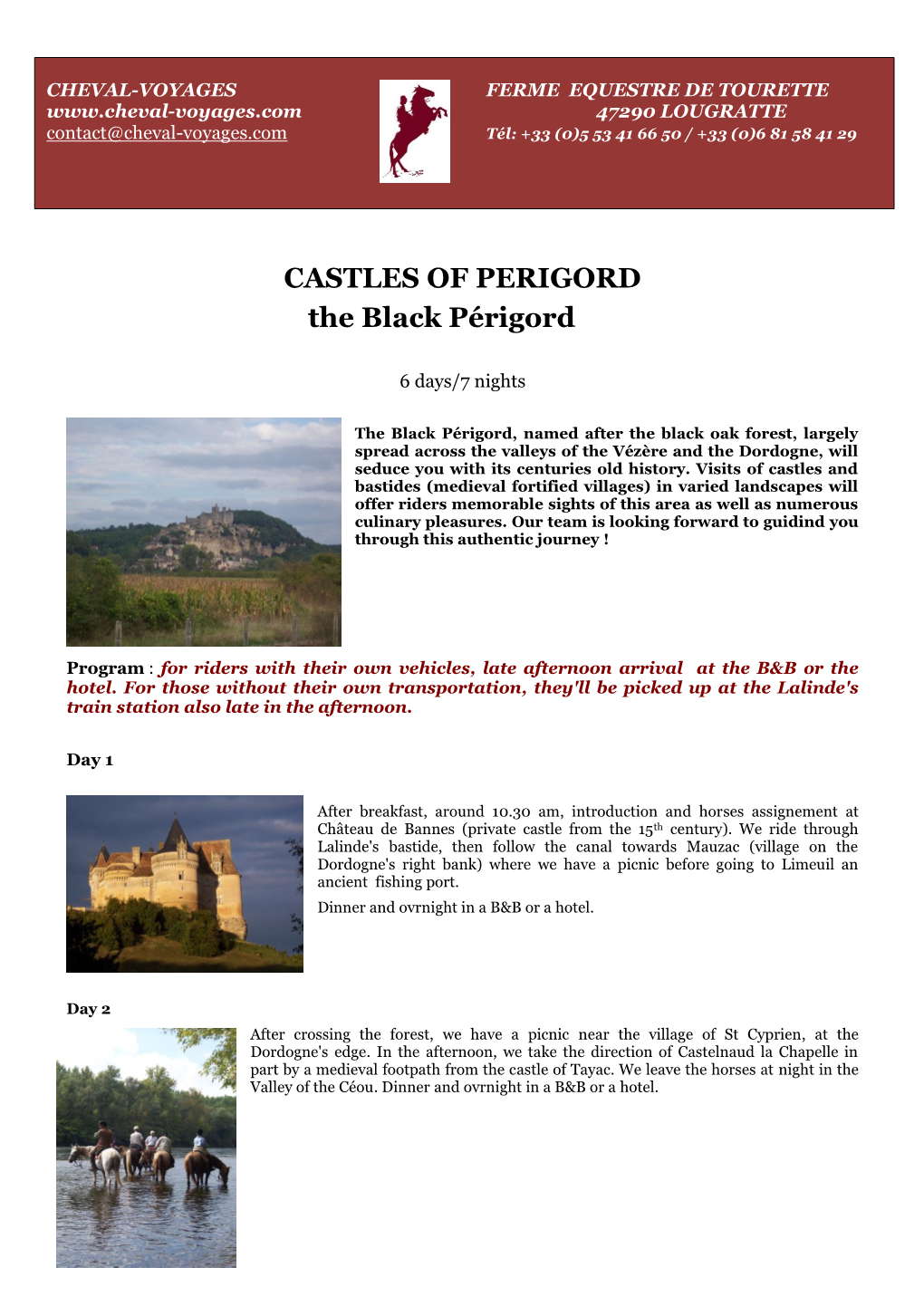 CASTLES of PERIGORD the Black Périgord