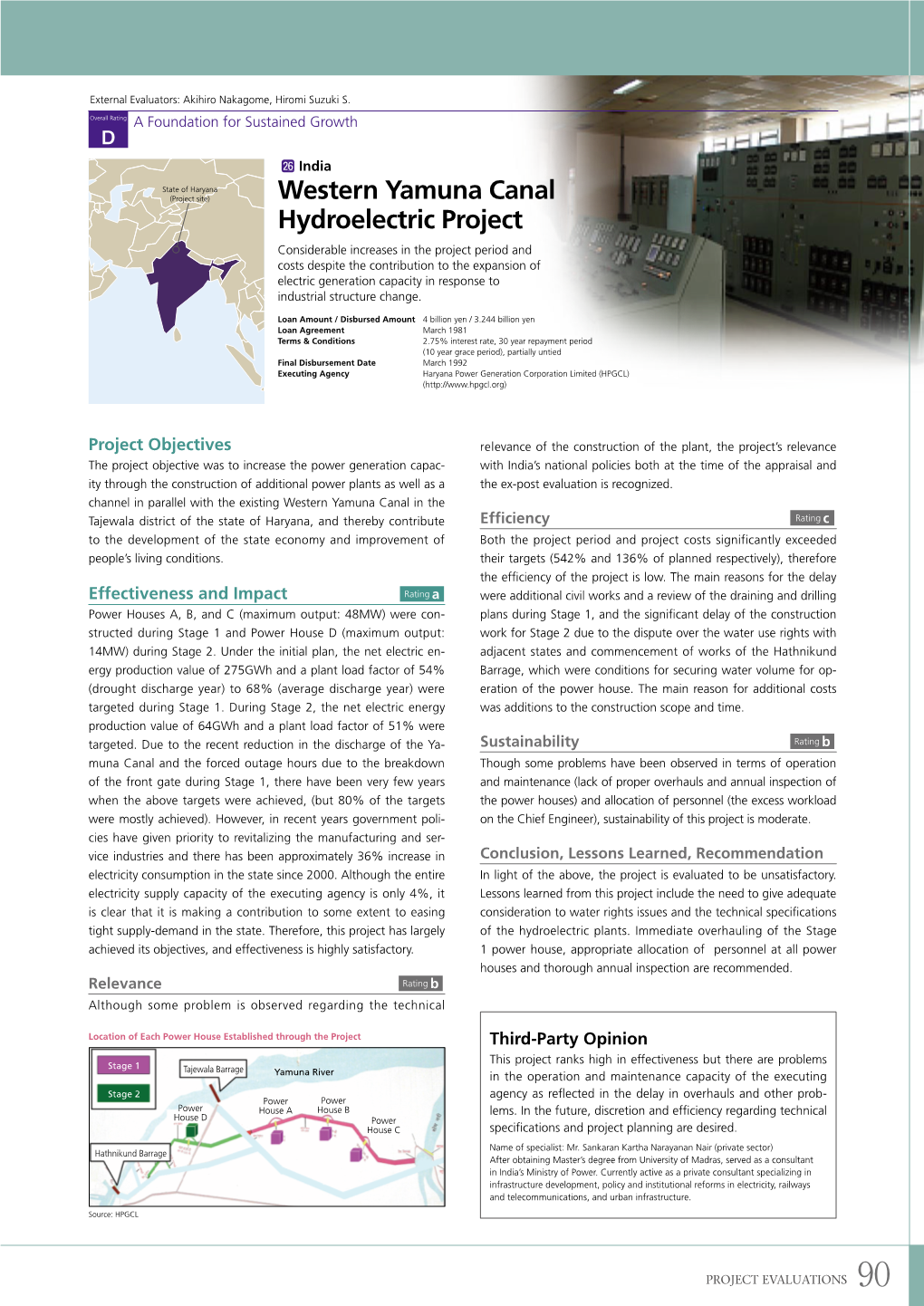 Western Yamuna Canal Hydroelectric Project