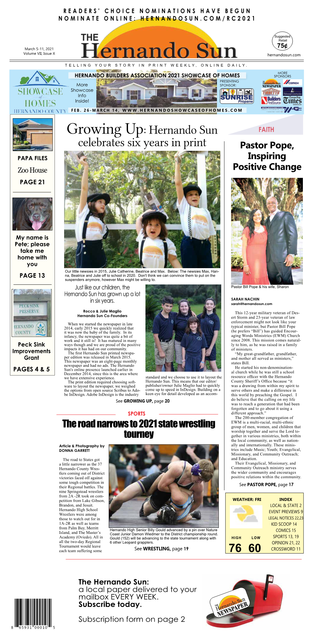 Growing Up: Hernando Sun Celebrates Six Years in Print