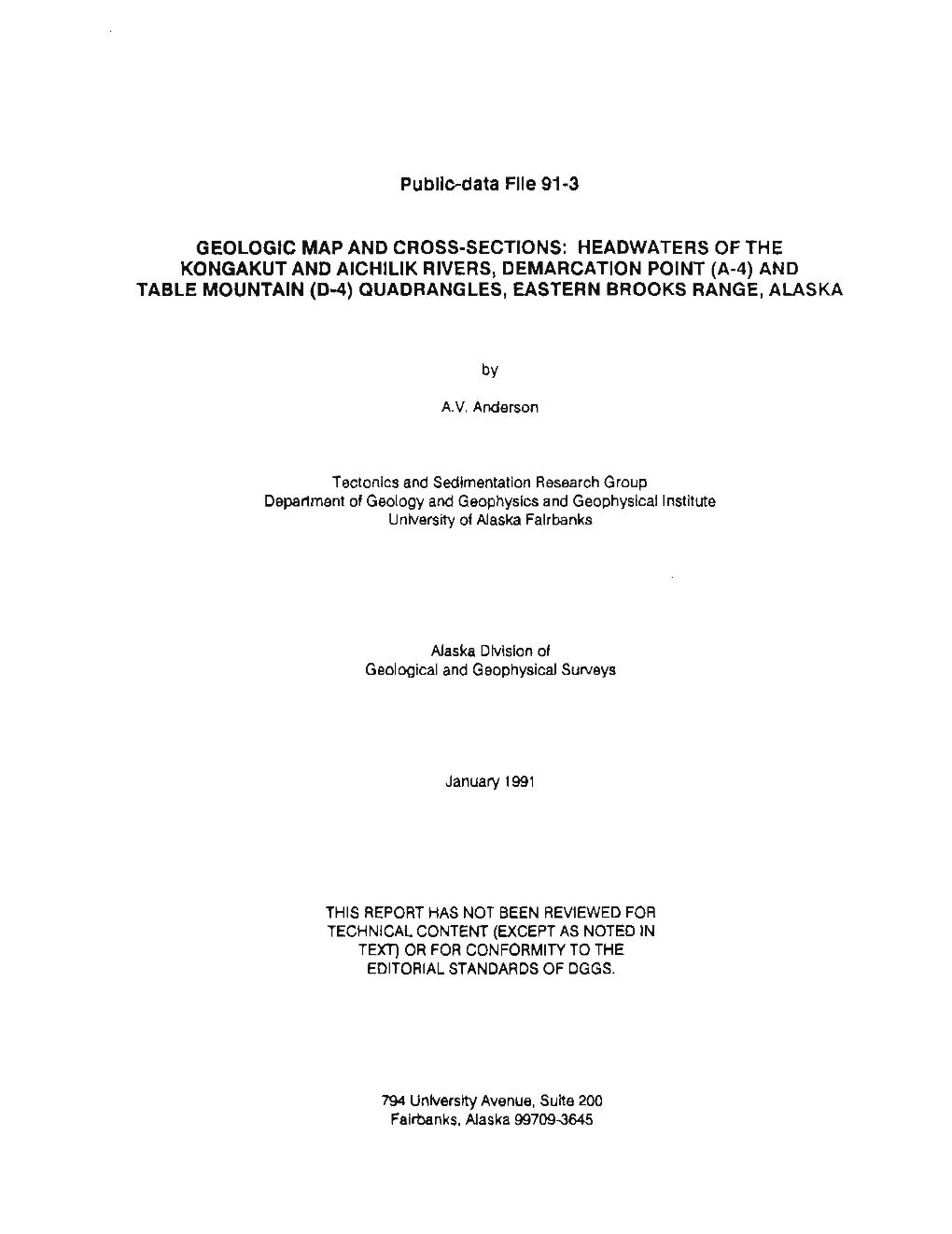 3 Geologic Map and Cross-Sections