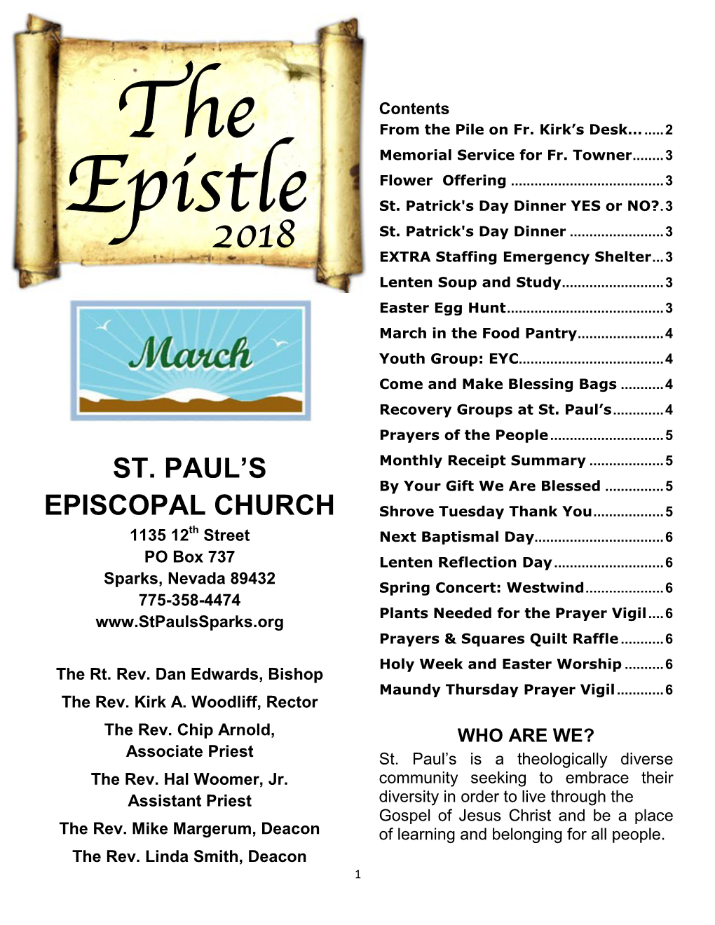 The Epistle. March 2018