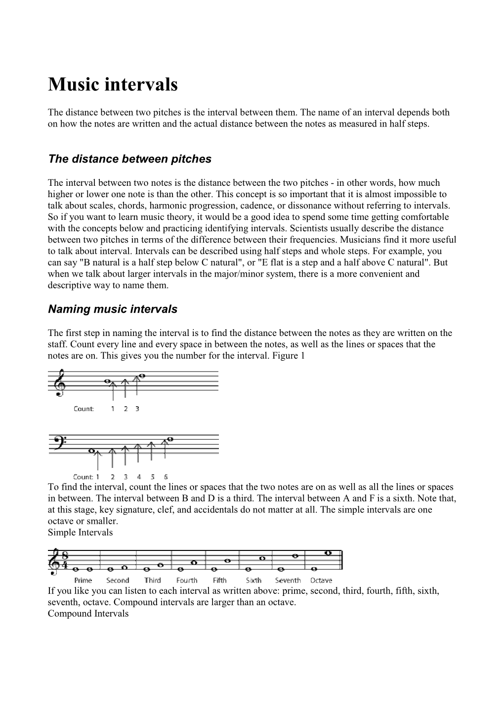 Music Intervals