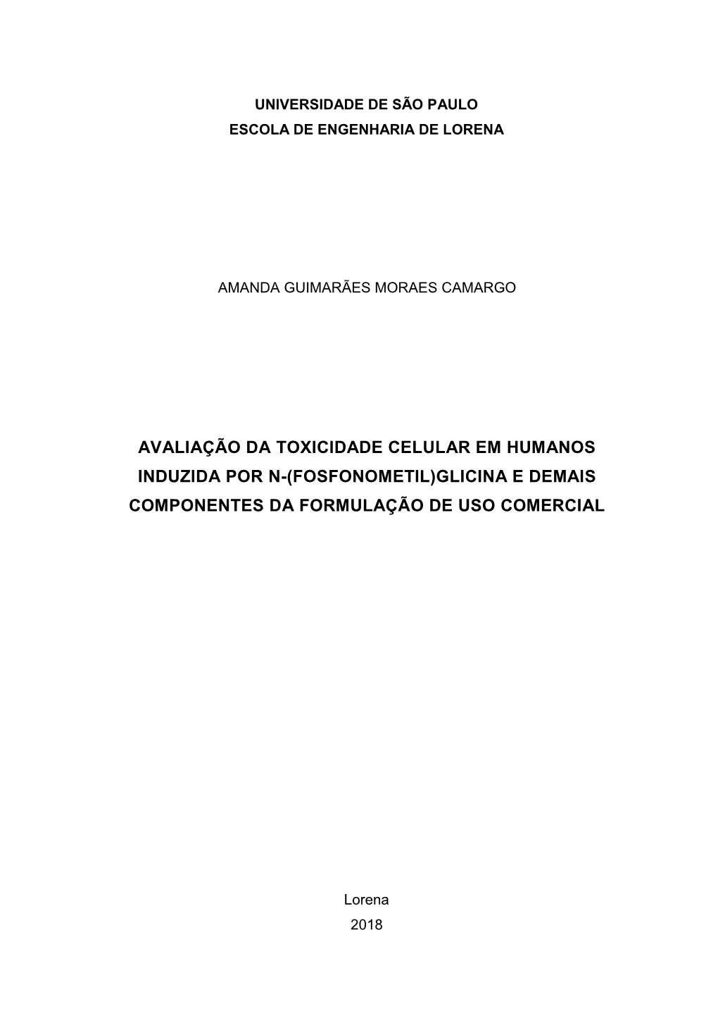 Glicina E Demais Componentes Da Formulação De Uso Comercial