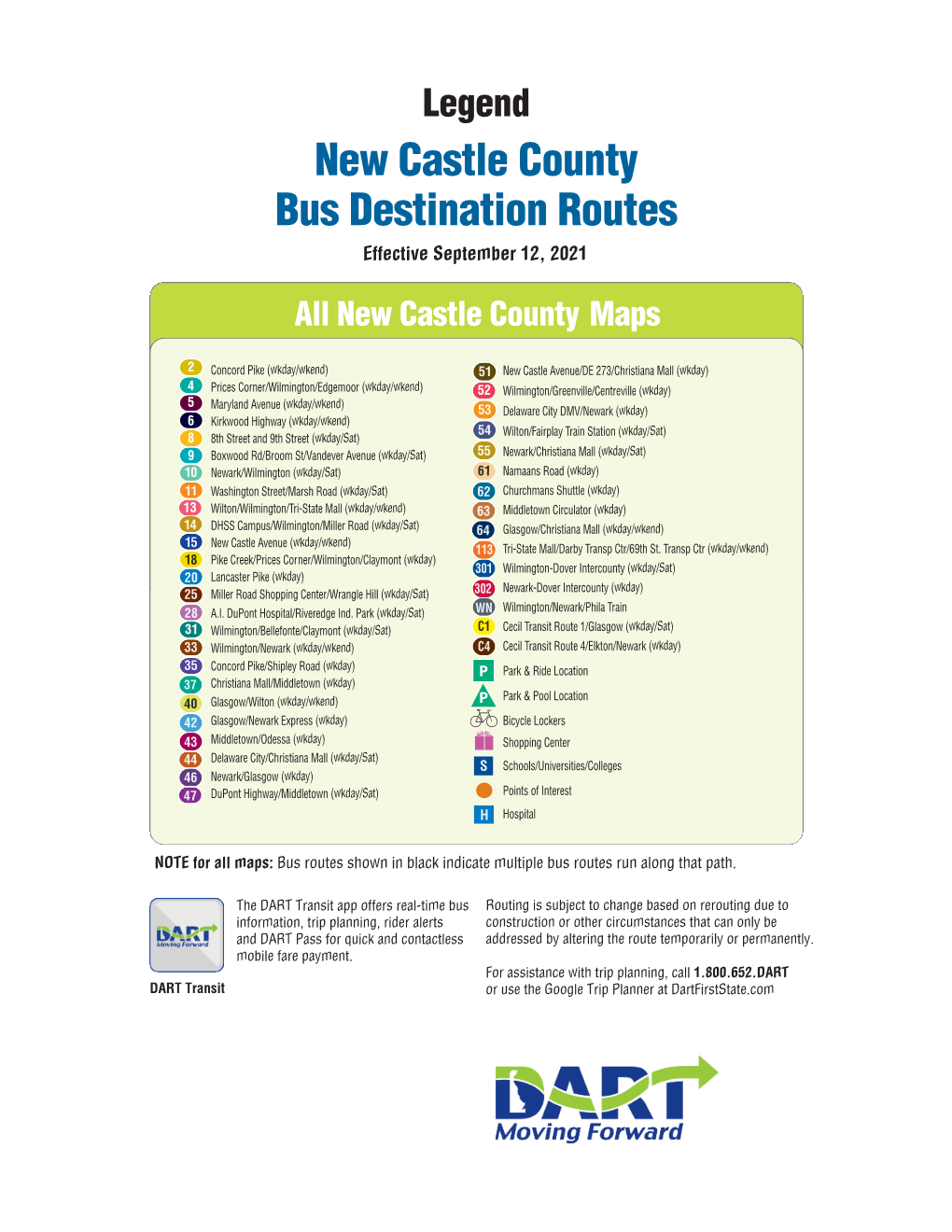 New Castle County Transit Routes