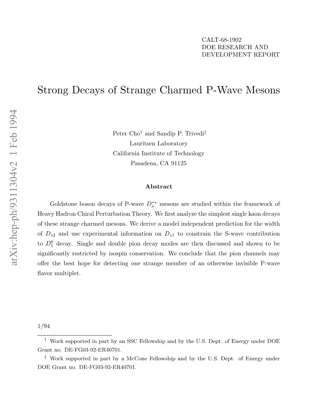 Strong Decays of Strange Charmed P-Wave Mesons