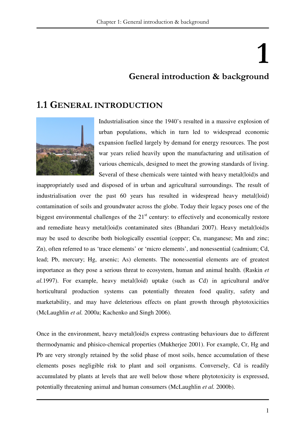 General Introduction & Background