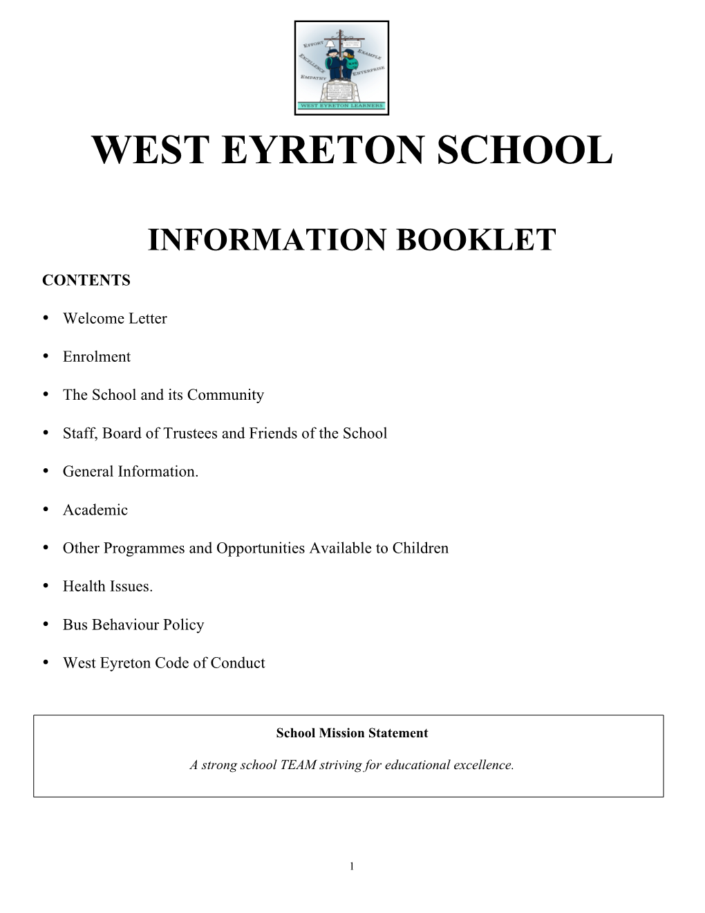 School Information Book Updated 27 March 2017