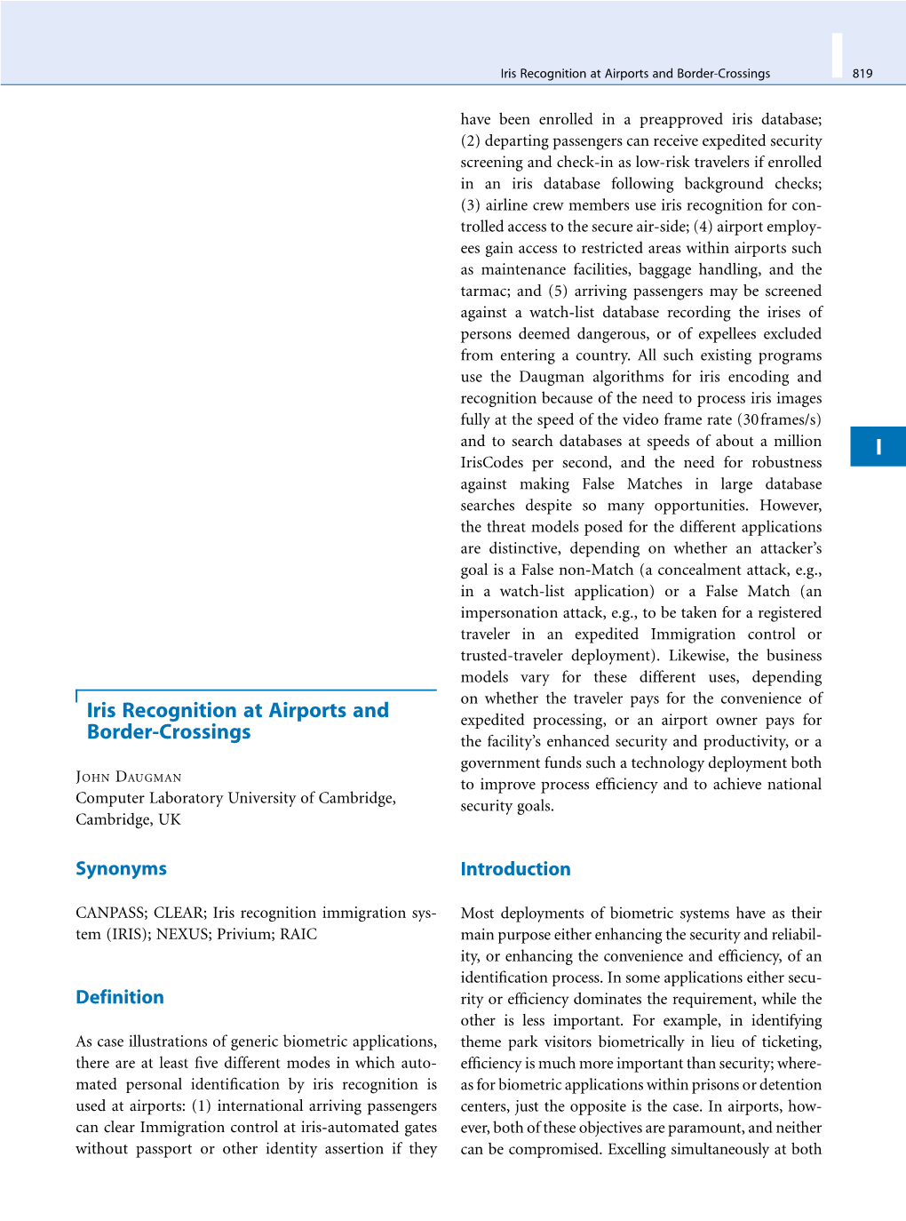 Deployments at Airports and Border-Crossings