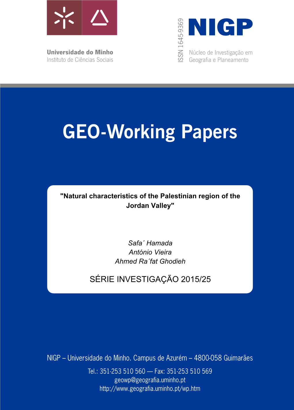 GEO-Working Papers