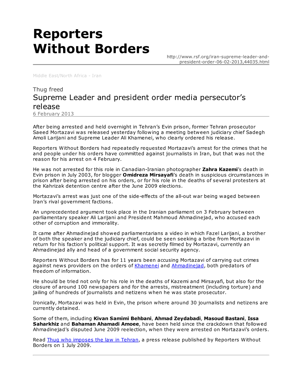 Reporters Without Borders President-Order-06-02-2013,44035.Html