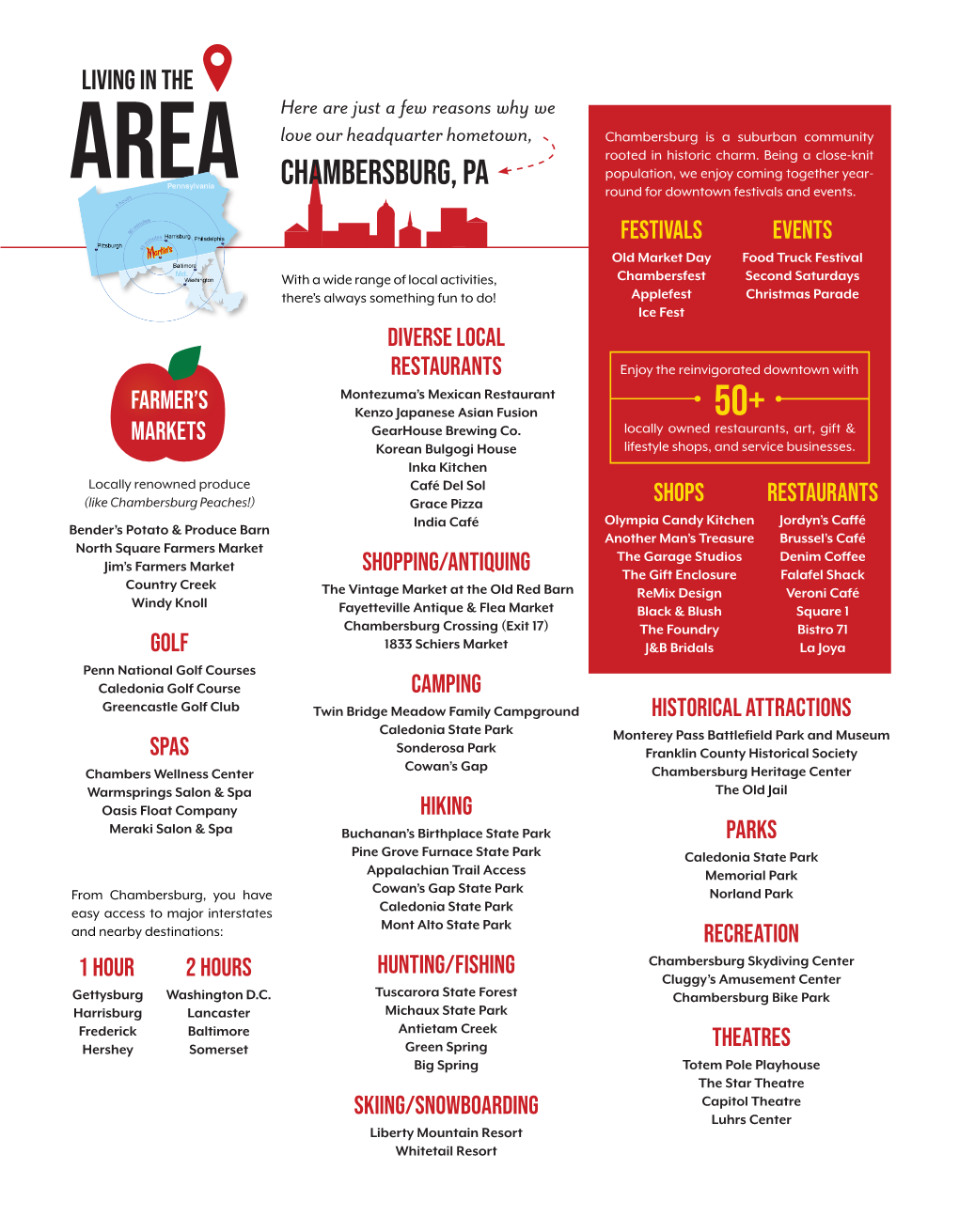 Chambersburg, PA Population, We Enjoy Coming Together Year- Area Round for Downtown Festivals and Events