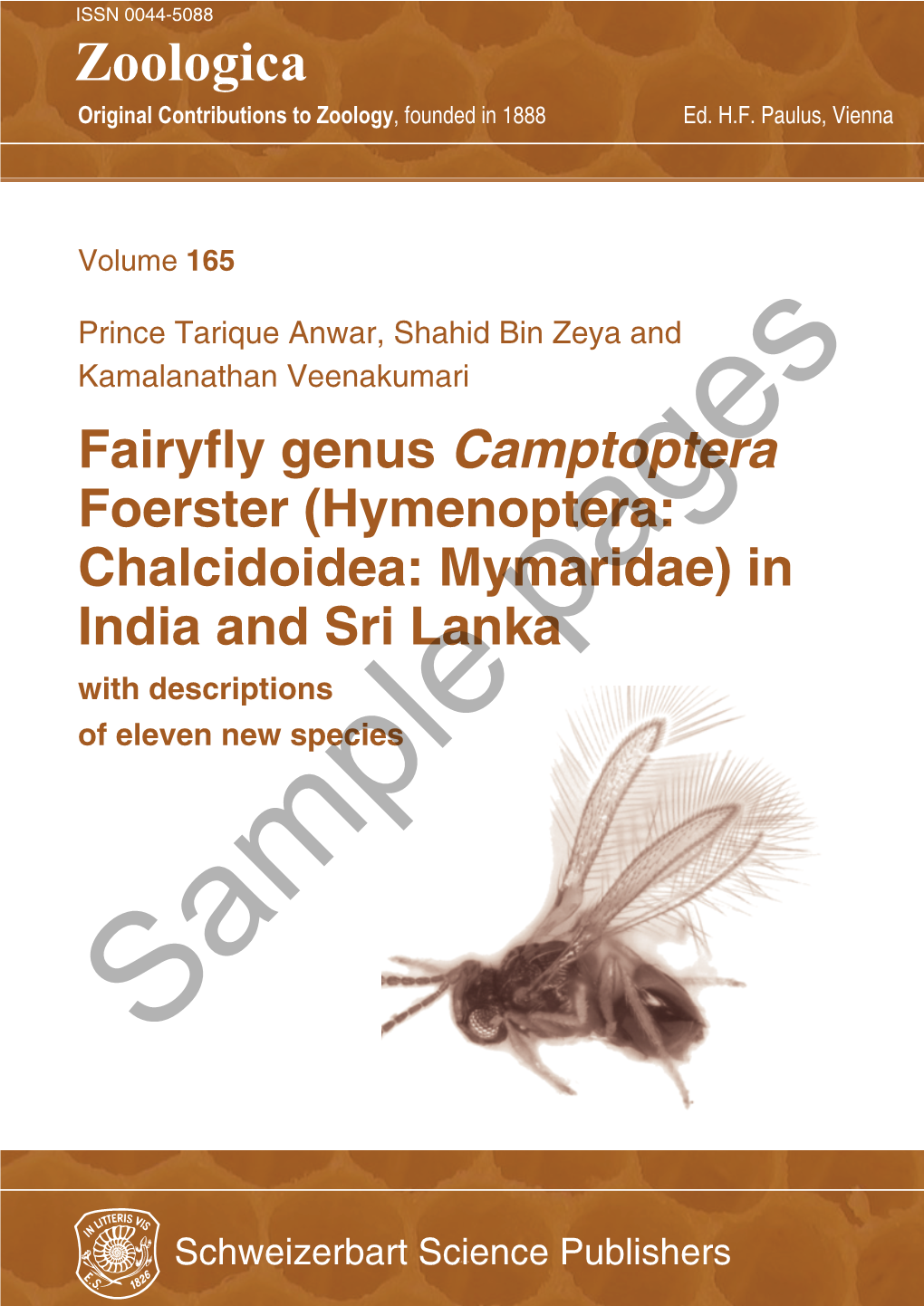 Hymenoptera: Chalcidoidea: Mymaridae) in India and Sri Lankapages with Descriptions of Eleven New Specieses