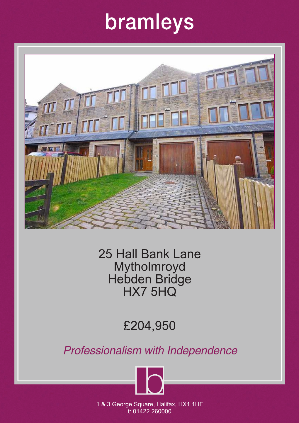 25 Hall Bank Lane Mytholmroyd Hebden Bridge HX7 5HQ