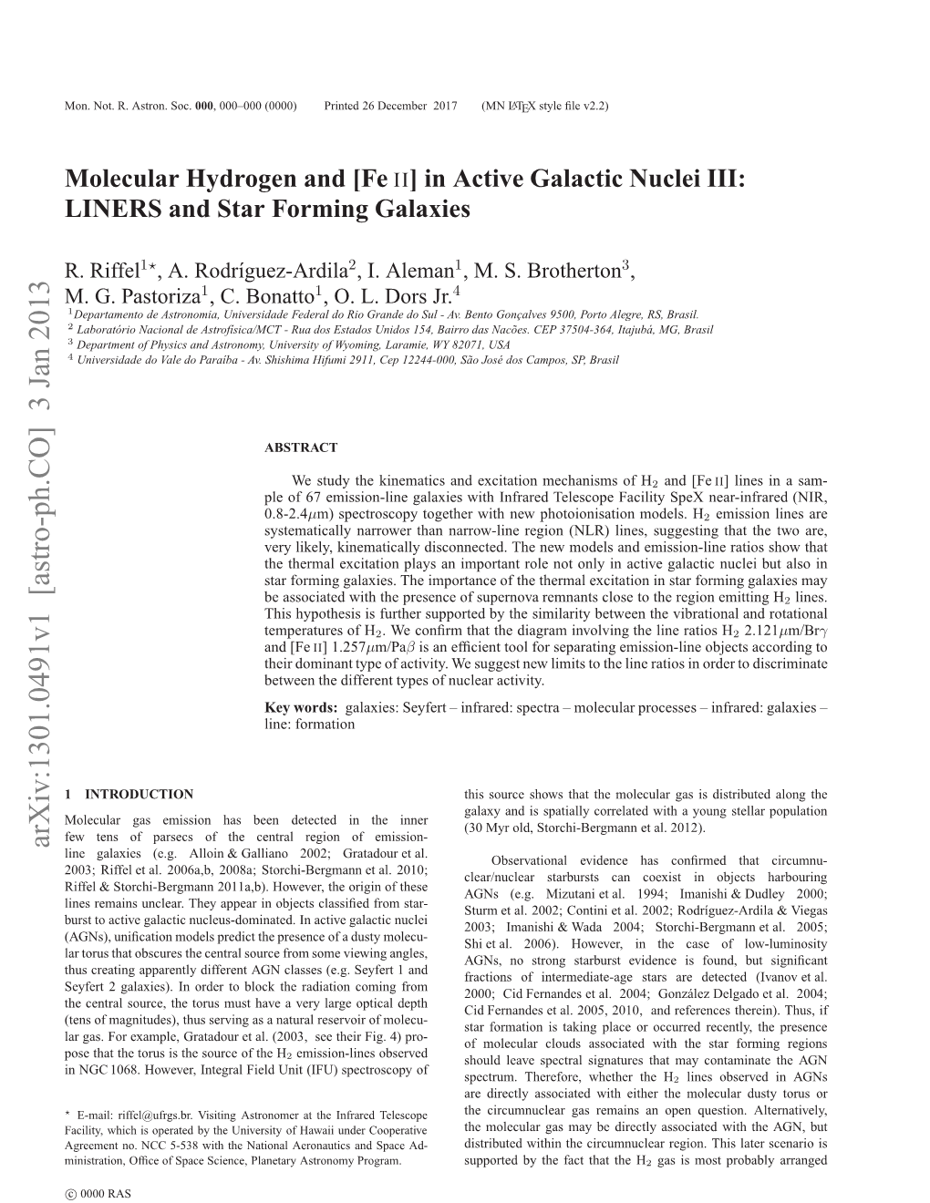 Molecular Hydrogen and [Fe II] in Active Galactic Nuclei III: LINERS