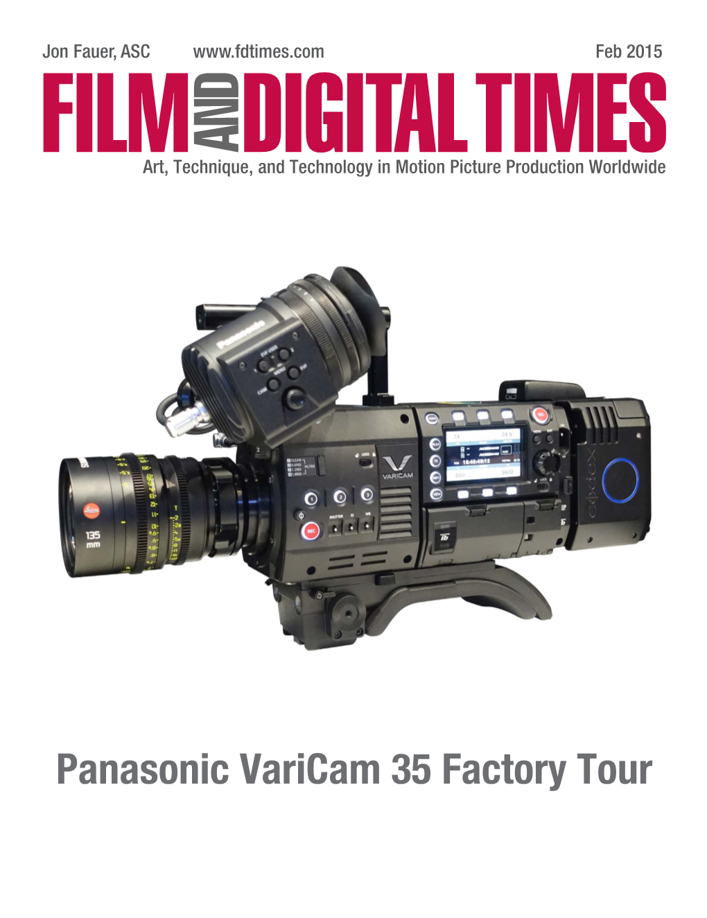 Panasonic Varicam 35 Factory Tour (PDF)