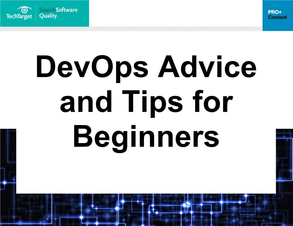 Devops Advice and Tips for Beginners