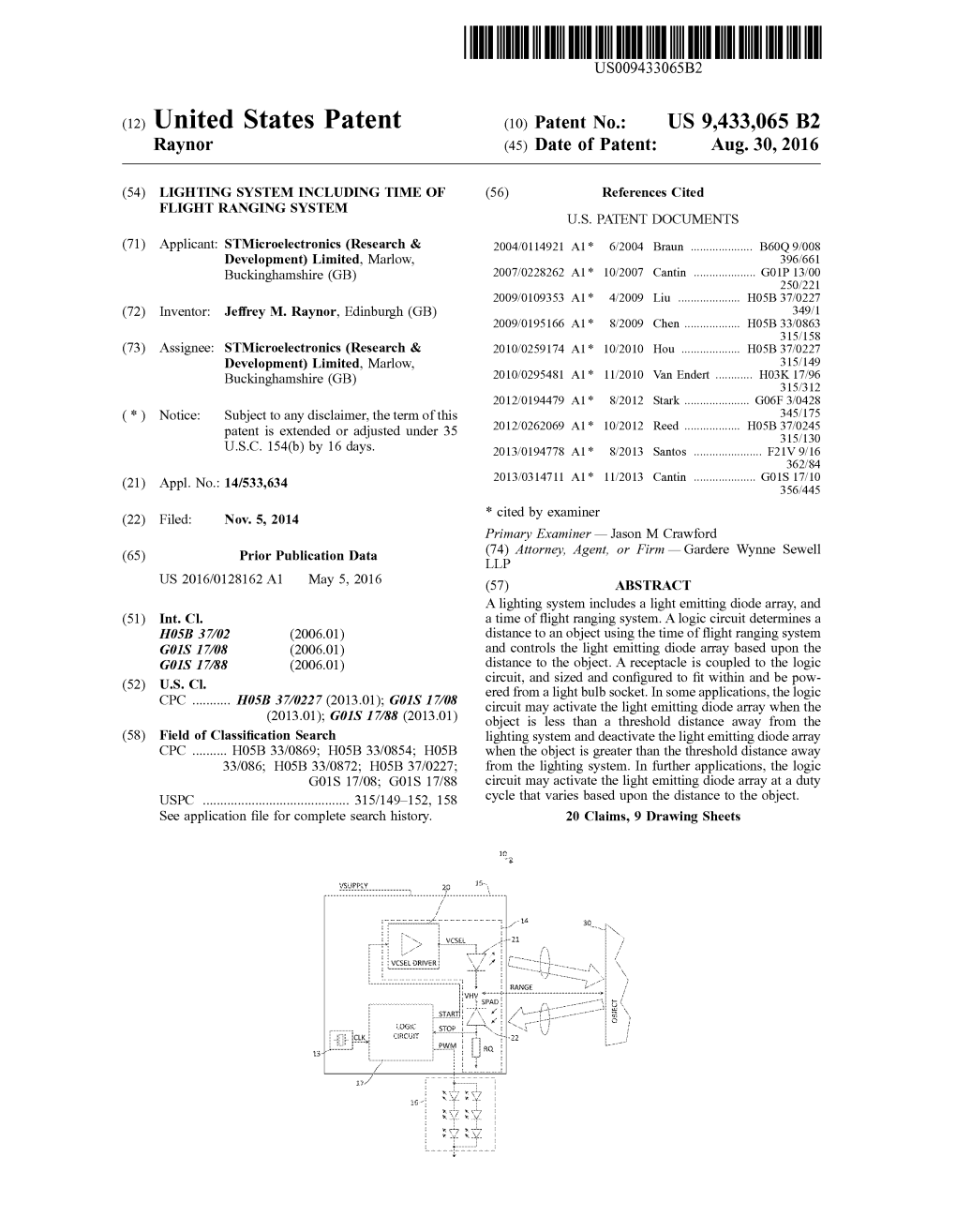 (12) United States Patent (10) Patent No.: US 9.433,065 B2 Raynor (45) Date of Patent: Aug