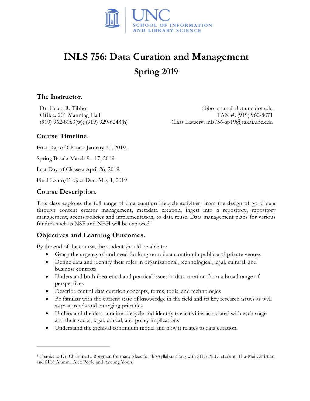 Data Curation and Management Spring 2019