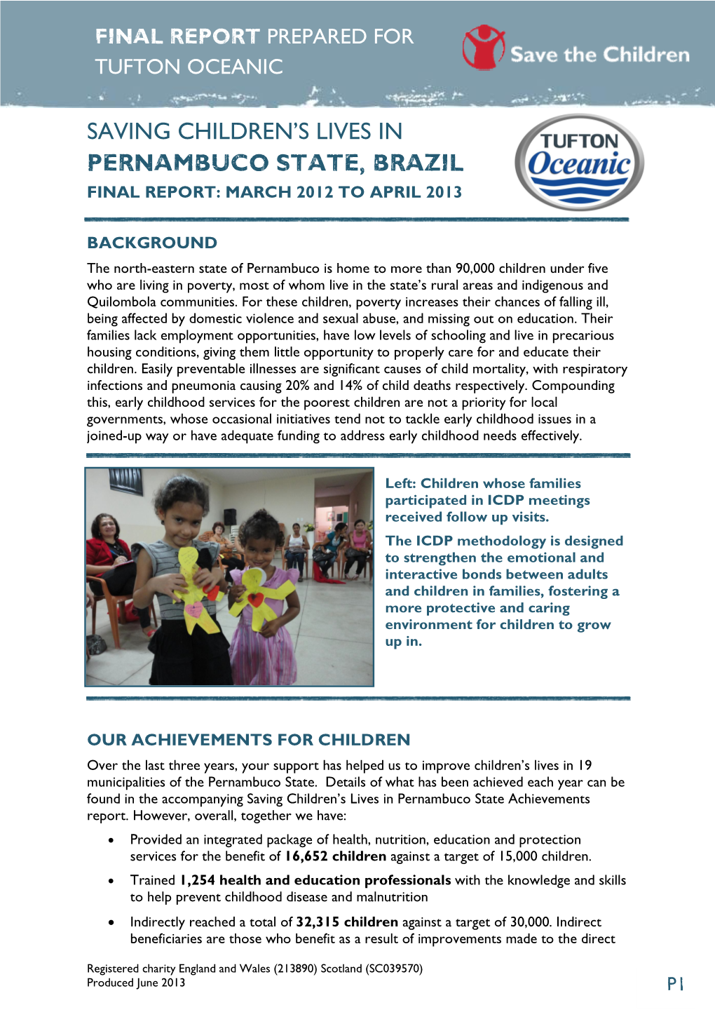 Saving Children's Lives in Pernambuco State, Brazil