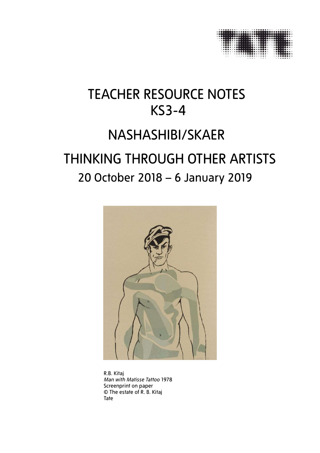 Teachers Resource Notes Nashashibi/Skaer KS3-4